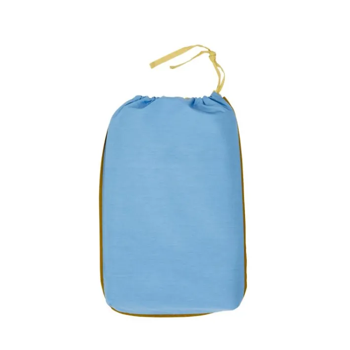Aki Bed Linen 80/200 Blue/Yellow^Hübsch Fashion