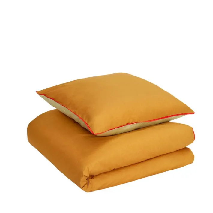 Aki Bed Linen 60/200 Orange/Green^Hübsch Cheap
