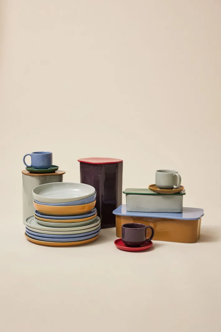 amare_lunch_plate_brown_3.webp Amare Lunch Plate^Hübsch Flash Sale