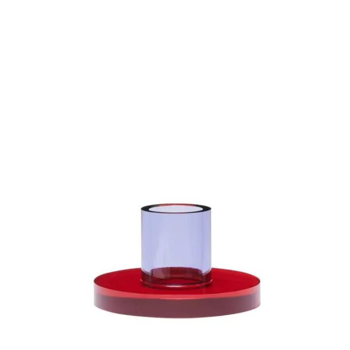 Astra Candleholder Small Red/Purple^Hübsch Best