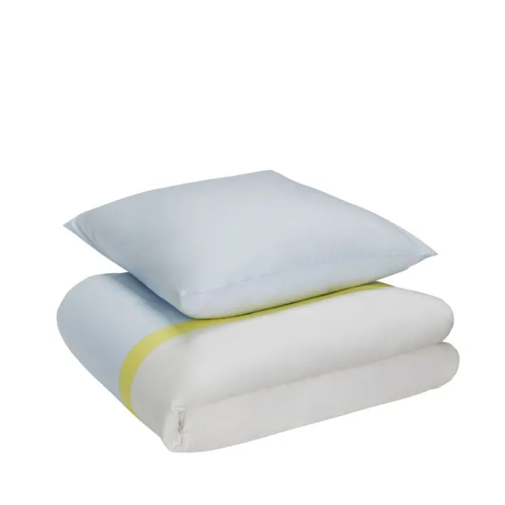 Block Bed Linen 60/200 Light blue/Multicolour^Hübsch Clearance
