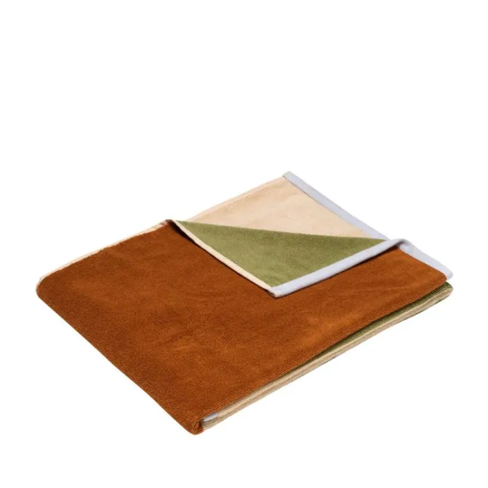 Block Towel Large Brown/Multicolour^Hübsch Outlet