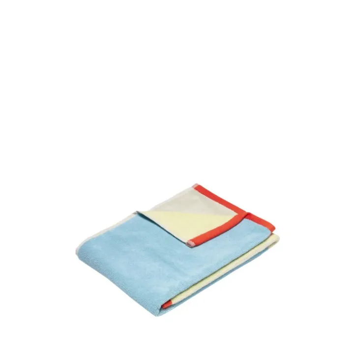 Block Towel Small Light blue/Multicolour^Hübsch Sale