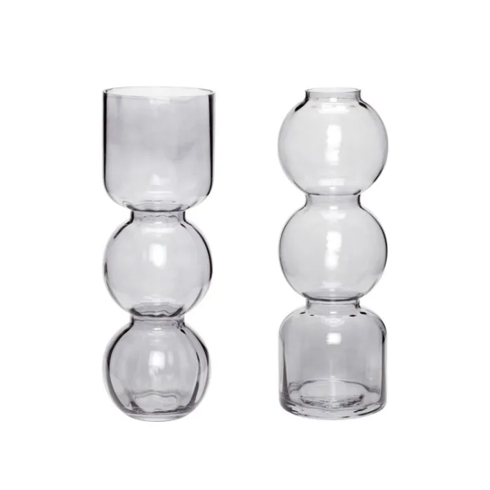 Circle Vases Grey (set of 2)^Hübsch Store