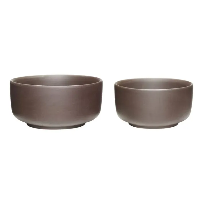 Clay Bowls Brown (set of 2)^Hübsch Shop