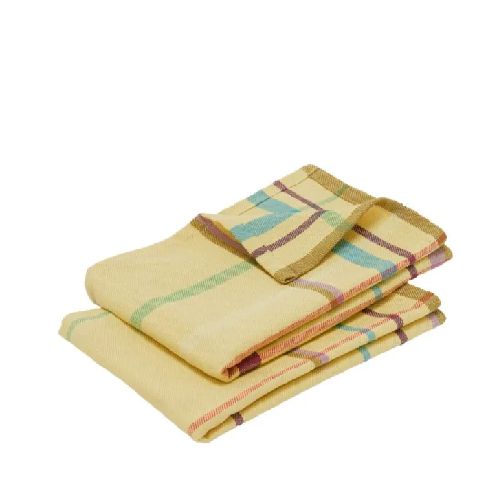 Coffee Tea Towels Yellow (set of 2)^Hübsch Best