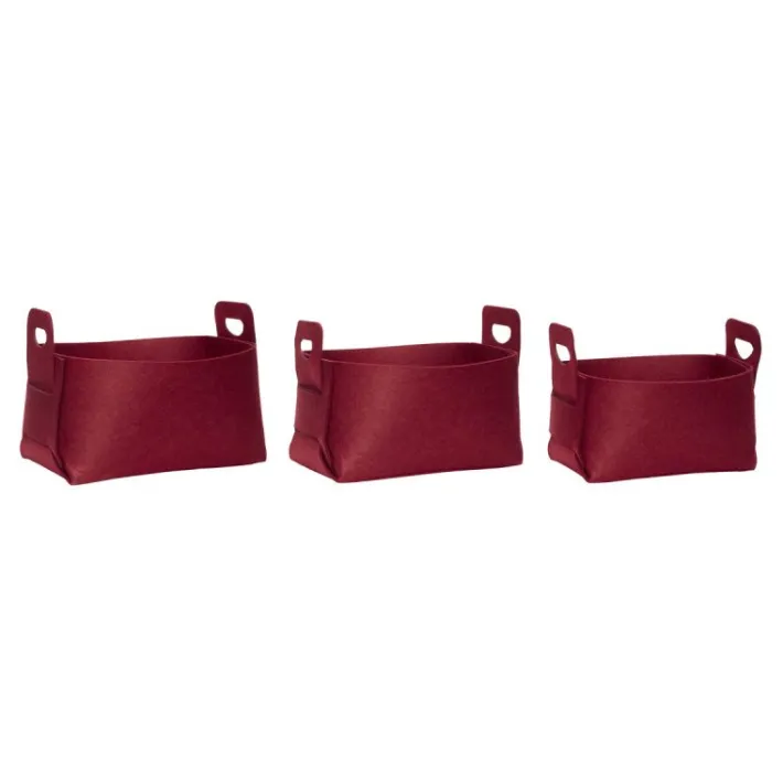 Felt Basket Square (set of 3)^Hübsch Shop