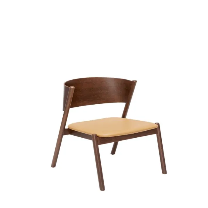 Oblique Lounge Chair Seat Dark Brown^Hübsch Clearance