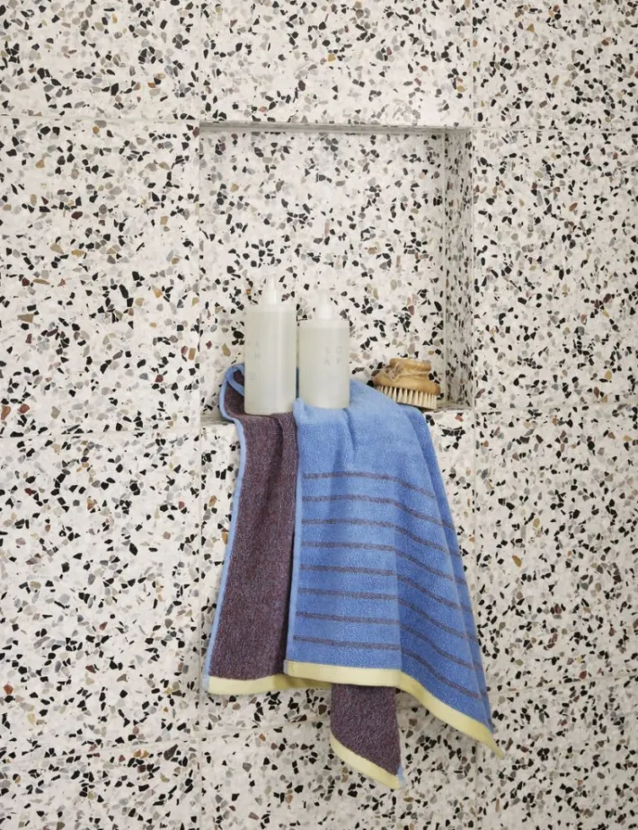 Promenade Towel Large Purple/Blue^Hübsch Shop