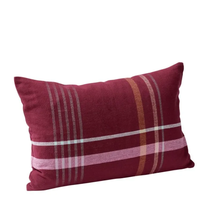 Quadrum Woven Cushion Burgundy^Hübsch Hot