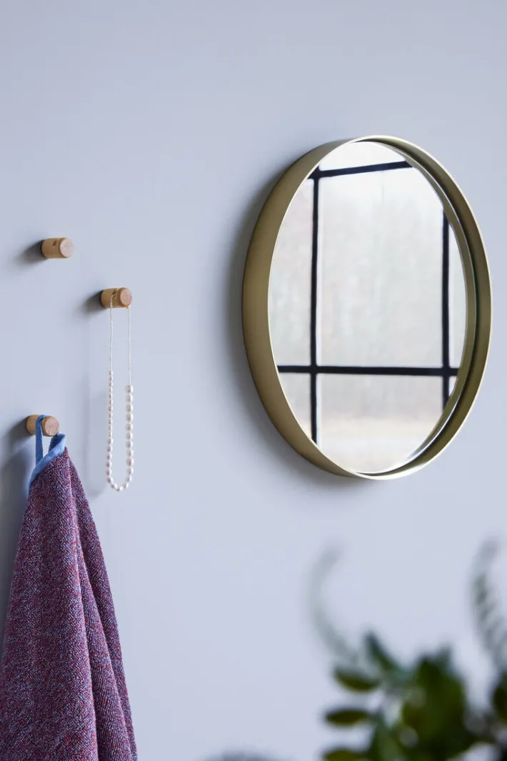 Retro Wall Mirror Round^Hübsch Fashion