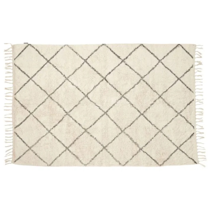 Rhomb Rug Large Offwhite^Hübsch Discount