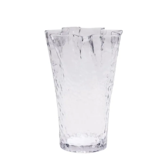Ruffle  Vase Clear^Hübsch Fashion