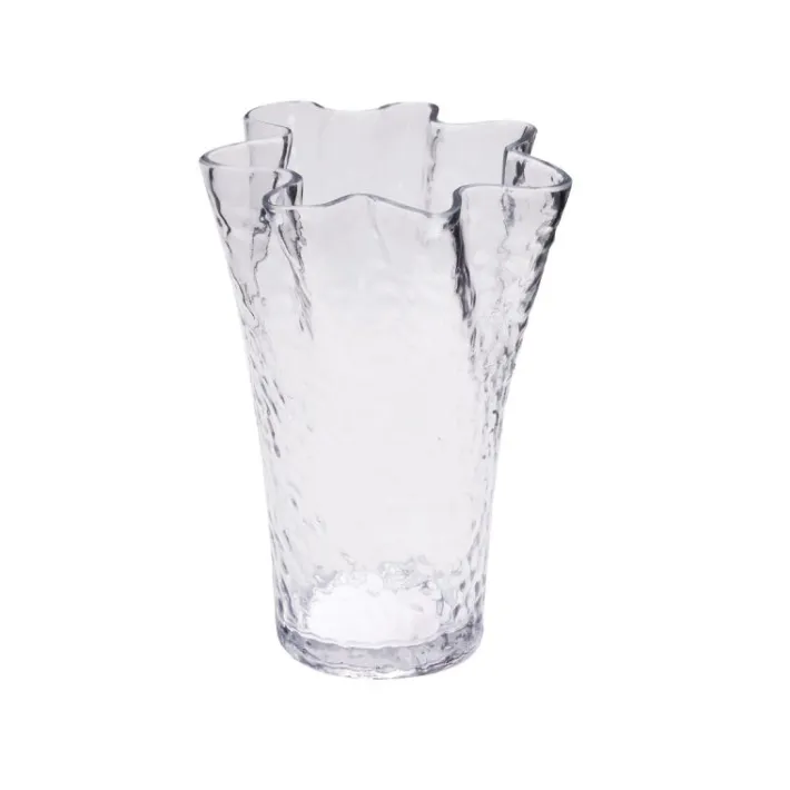 Ruffle  Vase Clear^Hübsch Fashion