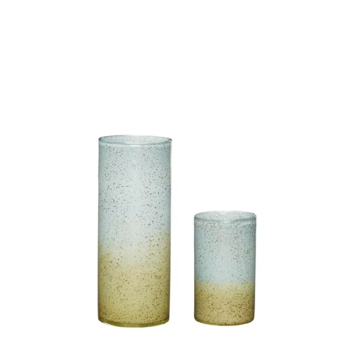 Shimmer Vase Blue/Brown (set of 2)^Hübsch New