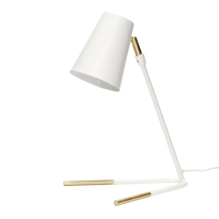 Slant Table Lamp White/Brass^Hübsch Cheap