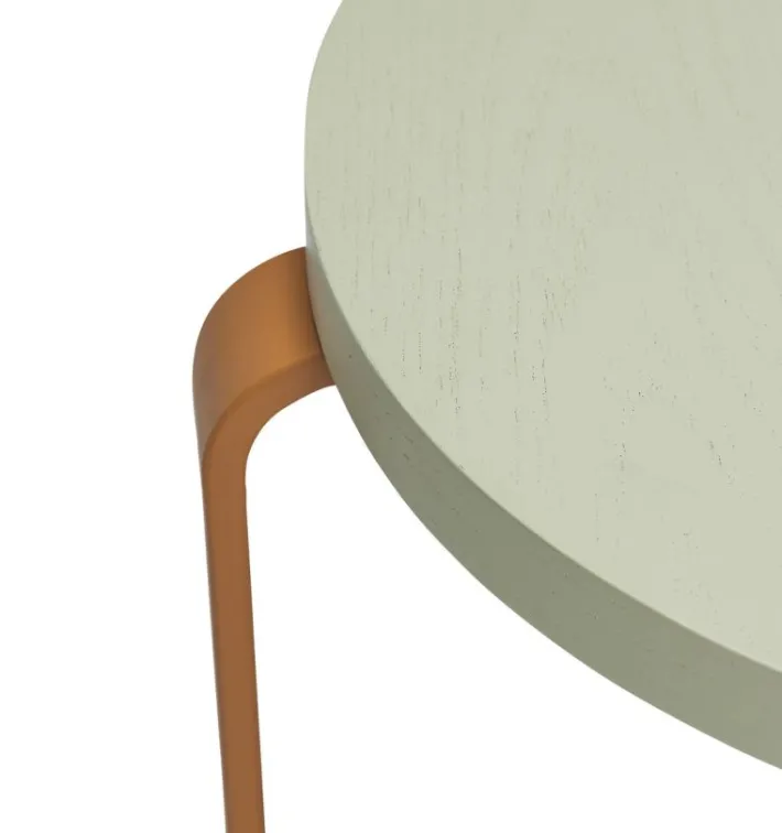 Smile Stool Light green/Orange^Hübsch Cheap