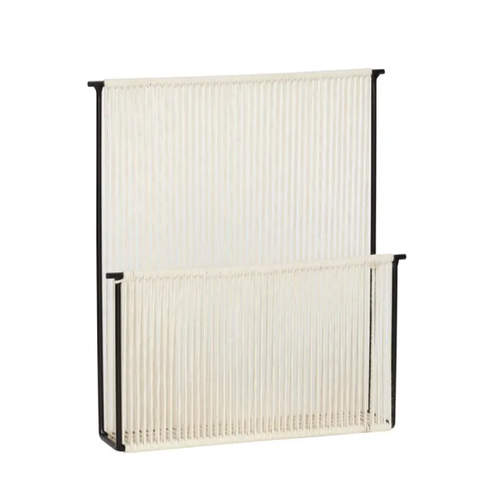 String Wall Magazine Holder Black/White^Hübsch Discount