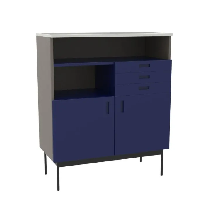 Study Cabinet Dark blue/Grey^Hübsch Shop