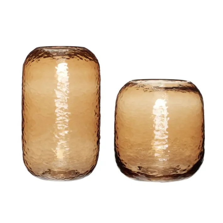 Texture Vases Amber (set of 2)^Hübsch Outlet