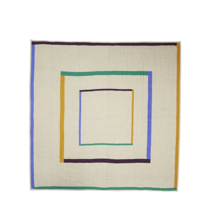 Twist Bedspread Square 260x260 Sand/Multicolour^Hübsch Cheap